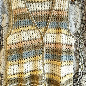 Vintage Koret Multi Coloured Vest Size M